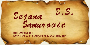 Dejana Samurović vizit kartica